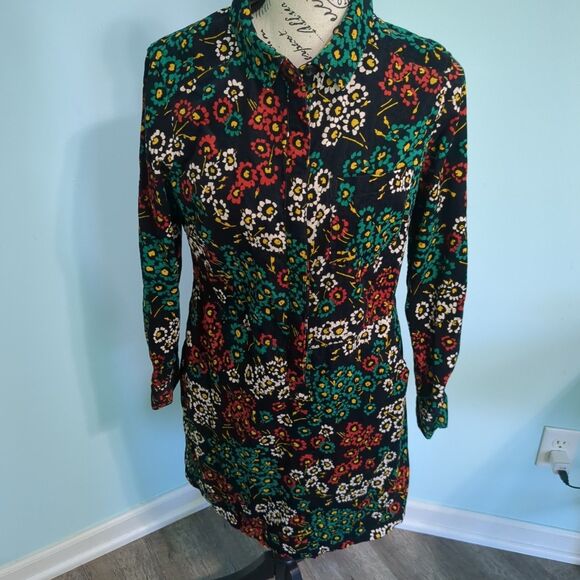 BODEN floral patterned fine needlecord shift dress 8p Boho Cottagecore - Picture 1 of 6